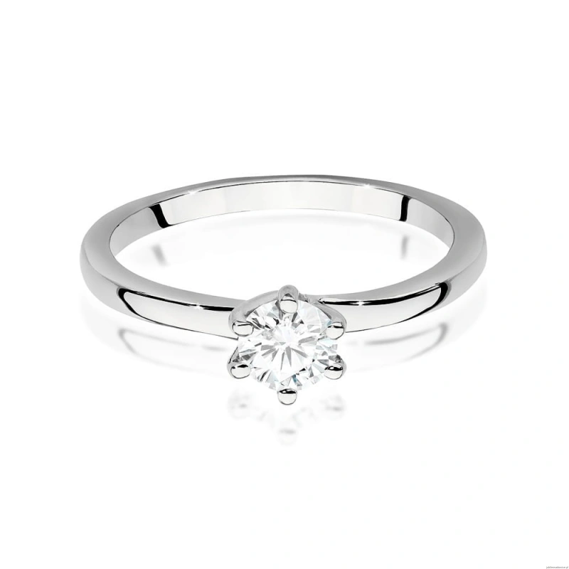 Pierścionek W535 Diament 0,40ct białe złoto