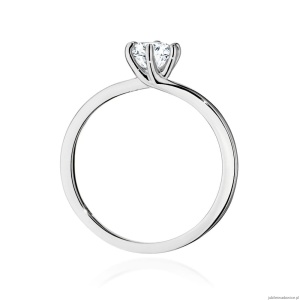 Pierścionek W535 Diament 0,50ct białe złoto