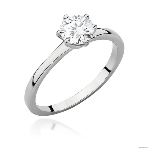 Pierścionek W535 Diament 0,70ct białe złoto