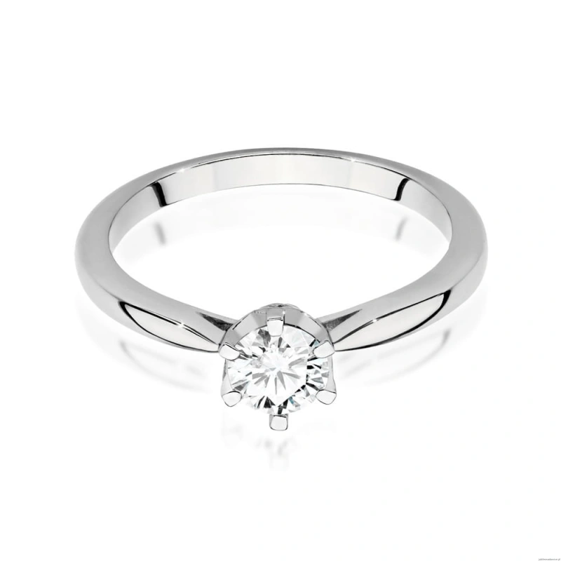 Pierścionek W539 Diament 0,40ct białe złoto