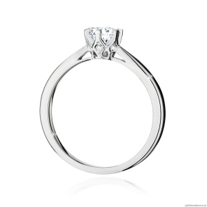 Pierścionek W539 Diament 0,50ct białe złoto