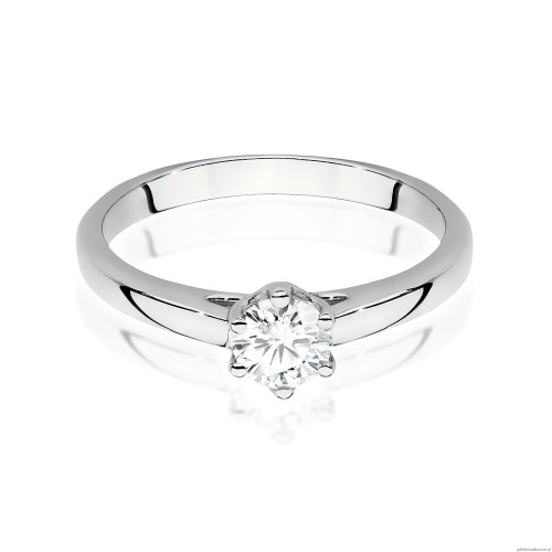 Pierścionek W540 Diament 0,40ct białe złoto
