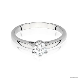 Pierścionek W540 Diament 0,50ct białe złoto