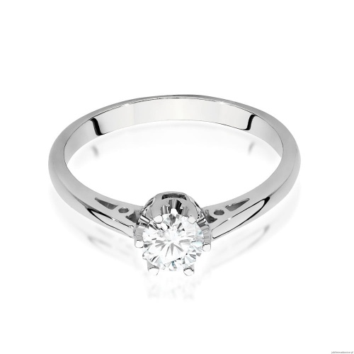 Pierścionek W542 Diament 0,40ct białe złoto