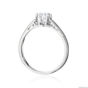 Pierścionek W542 Diament 0,50ct białe złoto