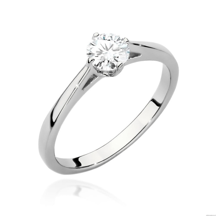 Pierścionek W543 Diament 0,40ct białe złoto