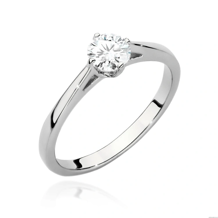 Pierścionek W543 Diament 0,40ct białe złoto