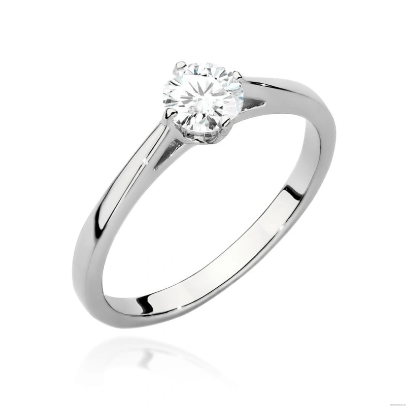 Pierścionek W543 Diament 0,40ct białe złoto