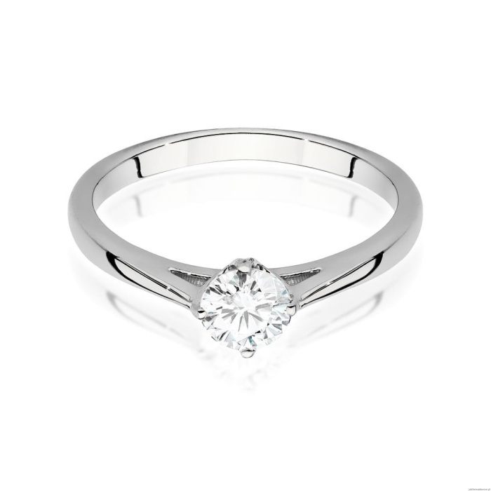 Pierścionek W543 Diament 0,40ct białe złoto