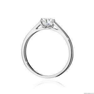 Pierścionek W543 Diament 0,40ct białe złoto