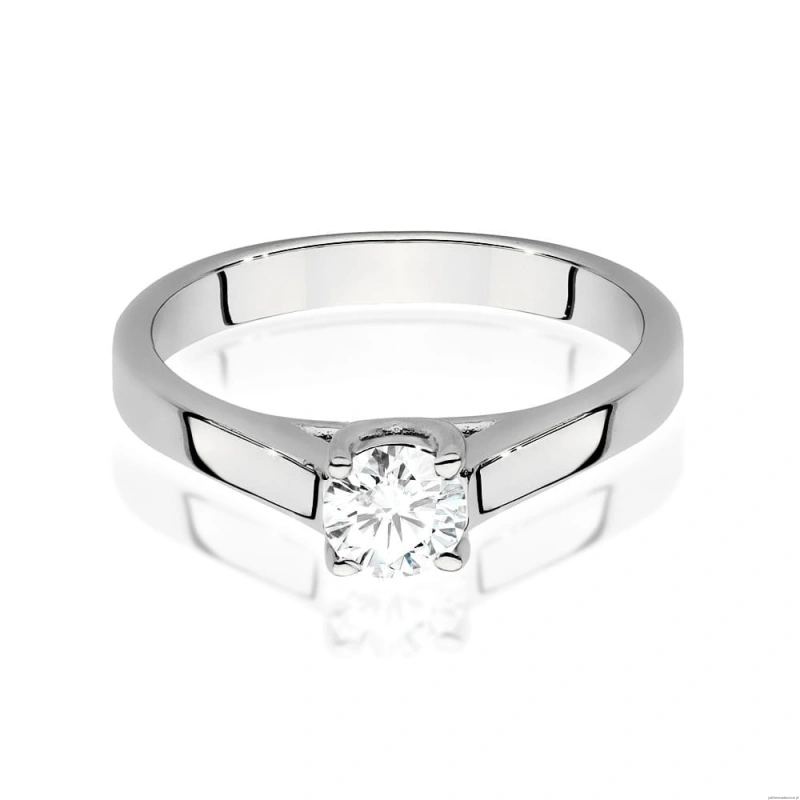 Pierścionek W544 Diament 0,40ct białe złoto