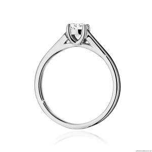 Pierścionek W544 Diament 0,40ct białe złoto