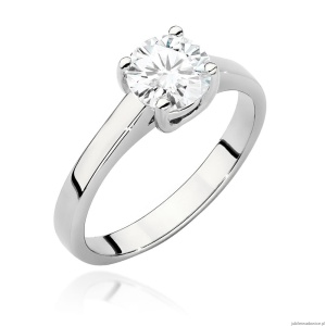 Pierścionek W544 Diament 1,00ct białe złoto