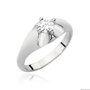 Pierścionek W545 Diament 0,40ct białe złoto