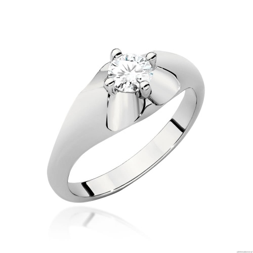 Pierścionek W545 Diament 0,40ct białe złoto
