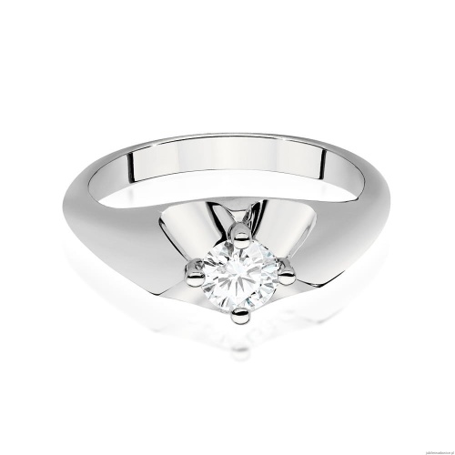 Pierścionek W545 Diament 0,40ct białe złoto