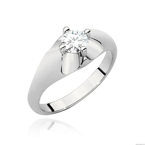 Pierścionek W545 Diament 0,50ct białe złoto