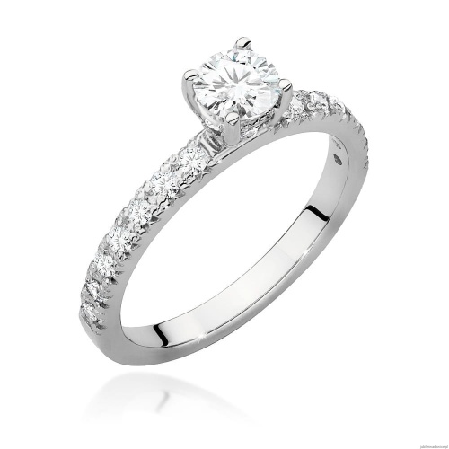 Pierścionek W546 Diament 0,40ct białe złoto