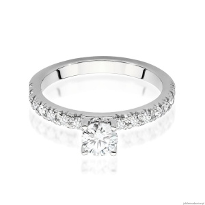Pierścionek W546 Diament 0,40ct białe złoto