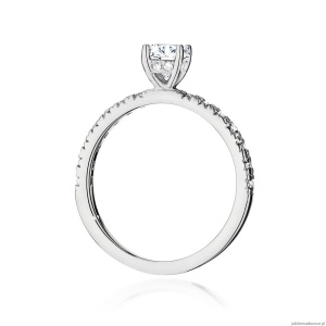 Pierścionek W546 Diament 0,40ct białe złoto