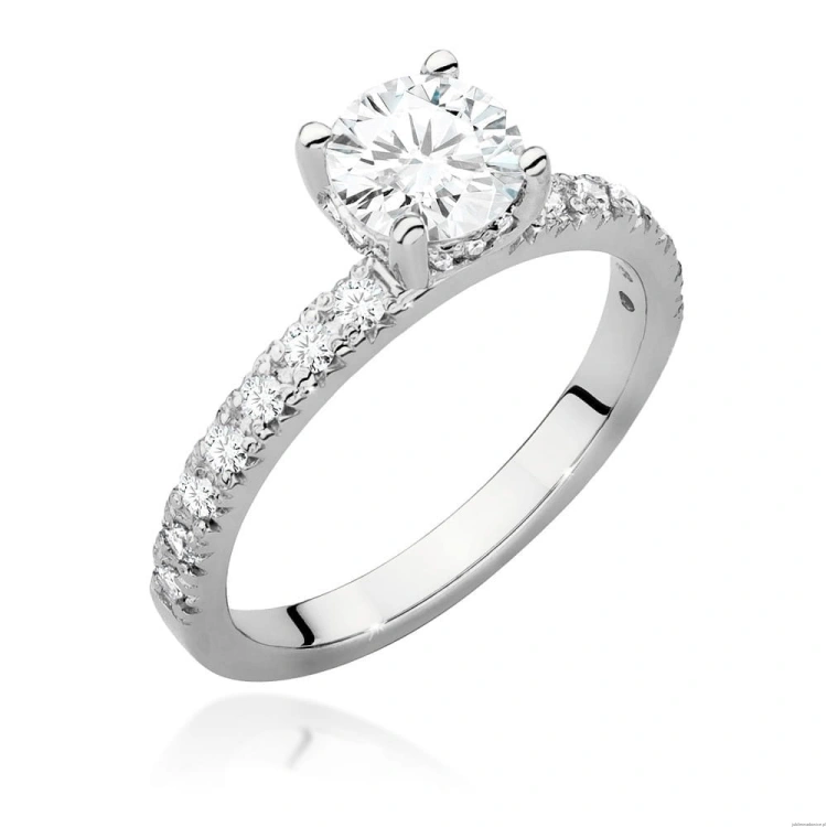 Pierścionek W546 Diament 0,70ct białe złoto