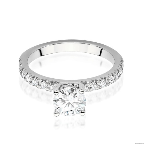 Pierścionek W546 Diament 0,70ct białe złoto