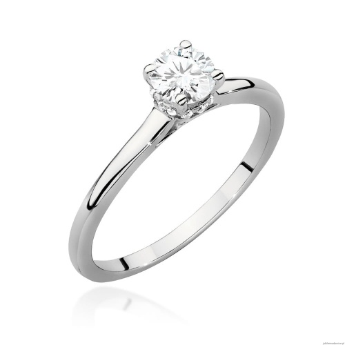 Pierścionek W547 Diament 0,40ct białe złoto