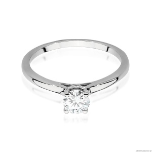 Pierścionek W547 Diament 0,40ct białe złoto