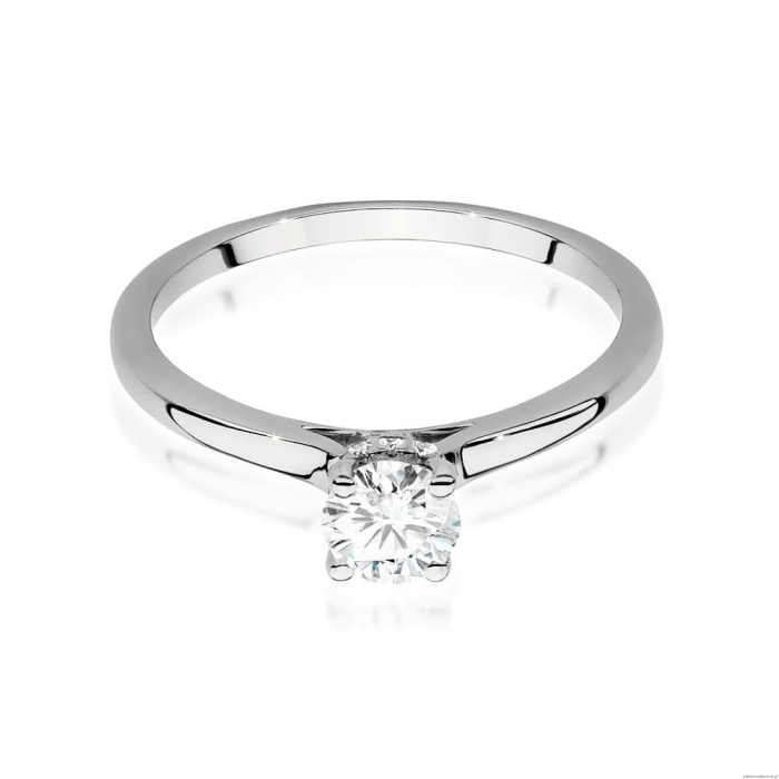Pierścionek W547 Diament 0,40ct białe złoto