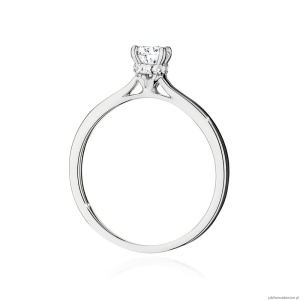 Pierścionek W547 Diament 0,40ct białe złoto
