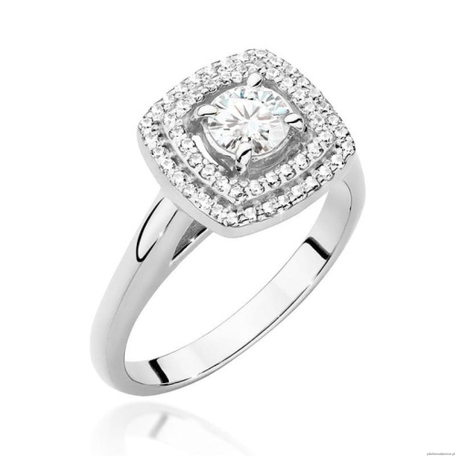 Pierścionek W548 Diament 0,40ct białe złoto