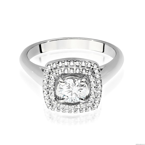 Pierścionek W548 Diament 0,50ct białe złoto