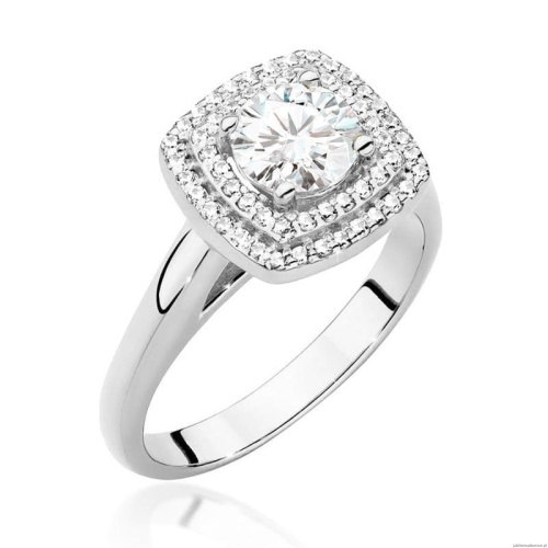 Pierścionek W548 Diament 0,70ct białe złoto