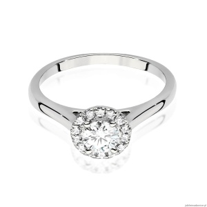 Pierścionek W550 Diament 0,40ct białe złoto