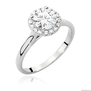 Pierścionek W550 Diament 1,00ct białe złoto