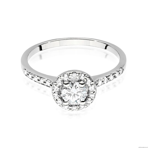Pierścionek W551 Diament 0,40ct białe złoto