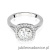 Pierścionek W552 Diament 0,70ct białe złoto