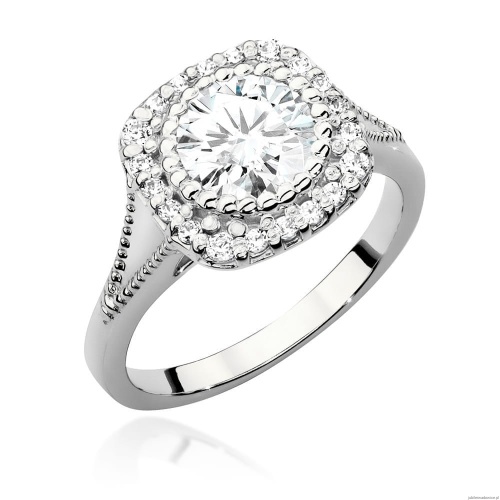 Pierścionek W552 Diament 1,00ct białe złoto