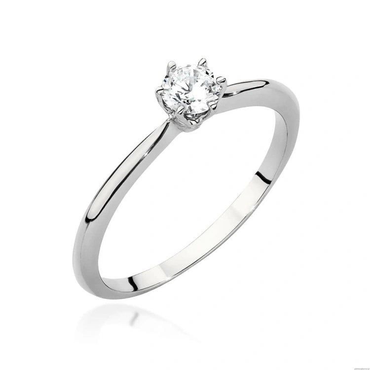 Pierścionek W553 Diament 0,40ct białe złoto