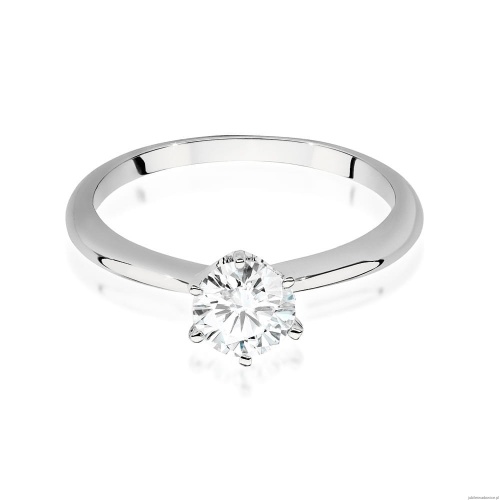 Pierścionek W553 Diament 0,70ct białe złoto