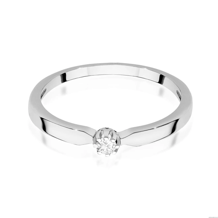 Pierścionek W561 Diament 0,04ct białe złoto