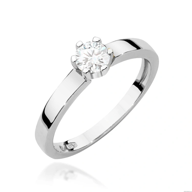 Pierścionek W562 Diament 0,25ct białe złoto