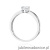 Pierścionek W562 Diament 0,25ct białe złoto
