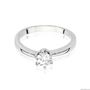 Pierścionek W563 Diament 0,40ct białe złoto