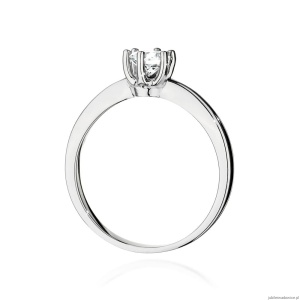 Pierścionek W563 Diament 0,40ct białe złoto