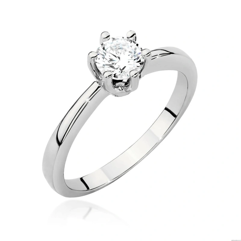 Pierścionek W563 Diament 0,50ct białe złoto