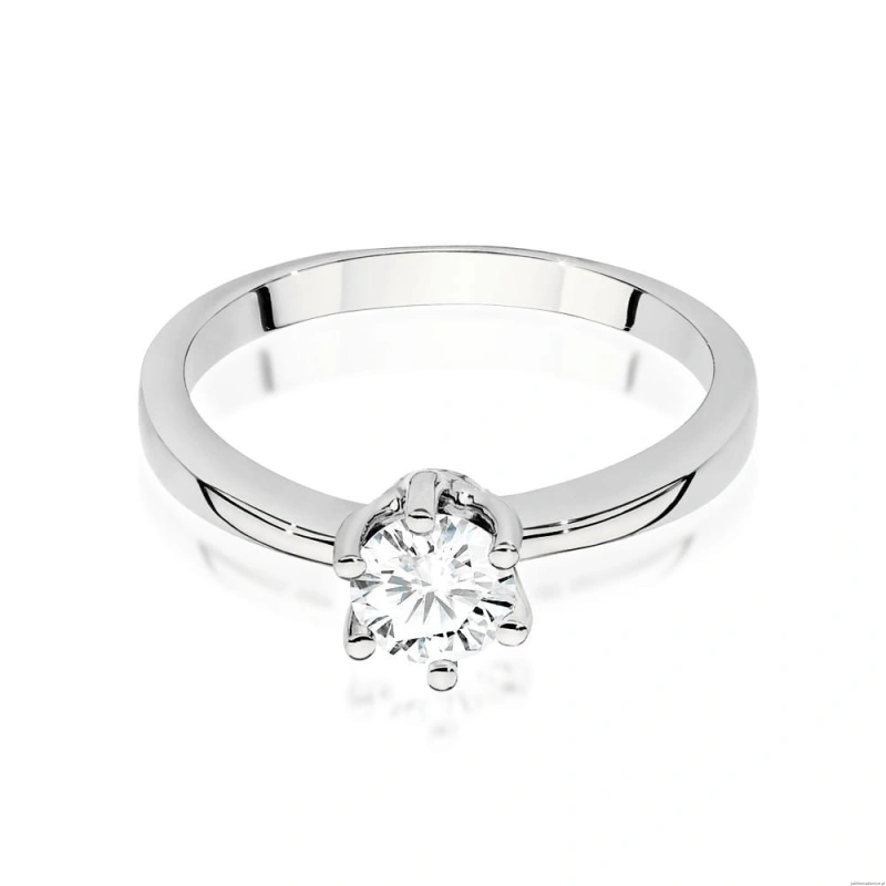 Pierścionek W563 Diament 0,50ct białe złoto