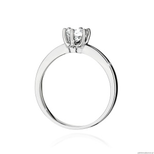 Pierścionek W563 Diament 0,50ct białe złoto