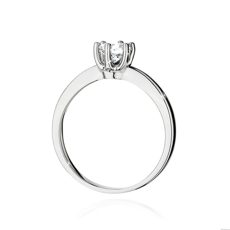 Pierścionek W563 Diament 0,50ct białe złoto