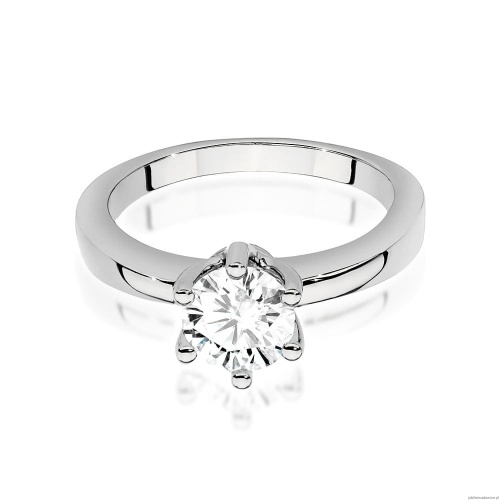 Pierścionek W563 Diament 0,70ct białe złoto
